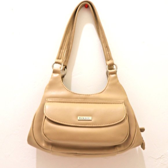 Koltov Mid Size Tan Hobo Handbag, Hobo Purse with Lots of Pockets - Picture 1 of 8